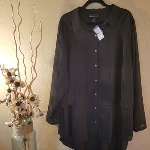 Lane Bryant Black Blouse